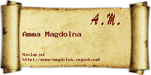 Amma Magdolna névjegykártya